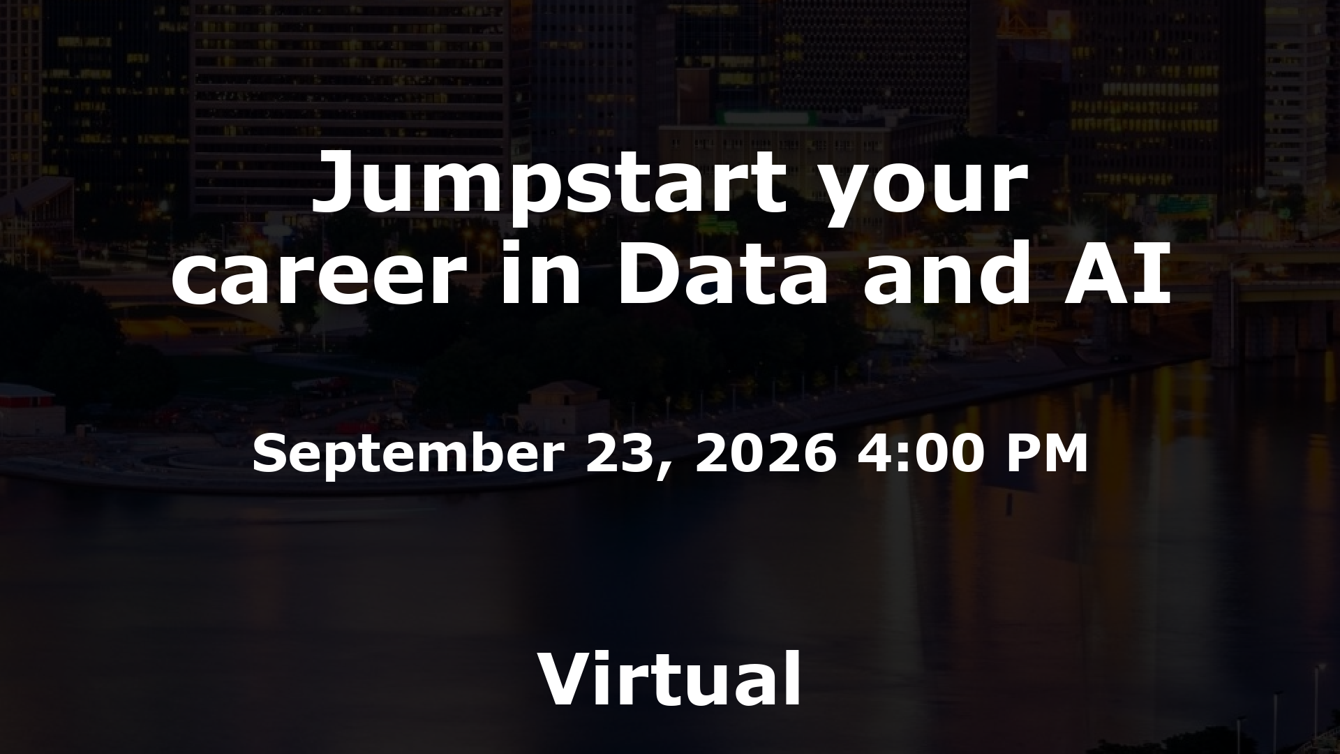 Jumpstart your career in Data and AI event image